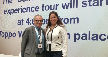 Stephen Freedman Ph.D., provost of the University with GSS student Sandy Soler at the G7 University Summit.
