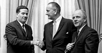 John Feerick with President Lyndon B. Johnson and Representative Richard Poff at the White House in 1967.
