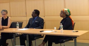 Jennifer Gordon, Victor L. Essien and Christina Greer discuss immigration at Fordham School of Law