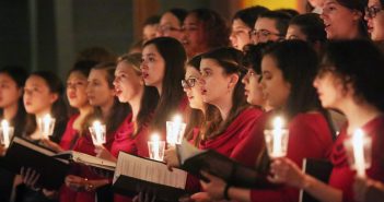 Fordham Women's Choir with candles