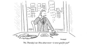 A New Yorker cartoon by Bob Mankoff