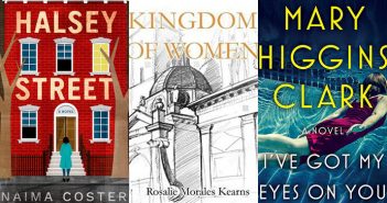 The covers of three new novels by Fordham alumni