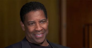 Denzel Washington in Pope Auditorium, where he was interviewed by CBS News' Michelle Miller on April 13, 2018, for a profile that was broadcast on CBS Sunday Morning on April 29