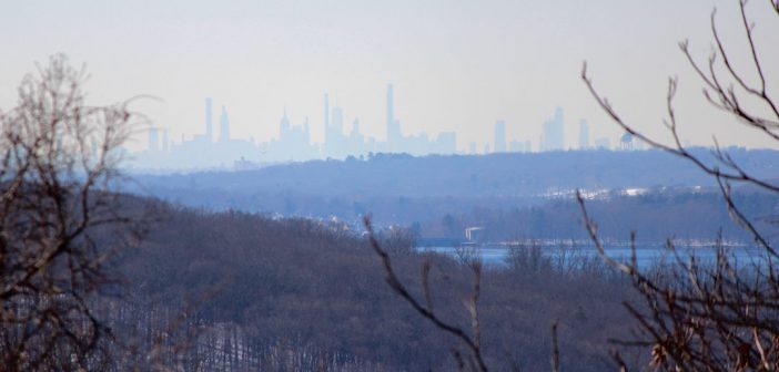 View of Manhattan from Calder Center winter